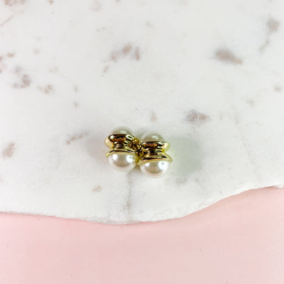 Pearl Gold Magnetic Earrings