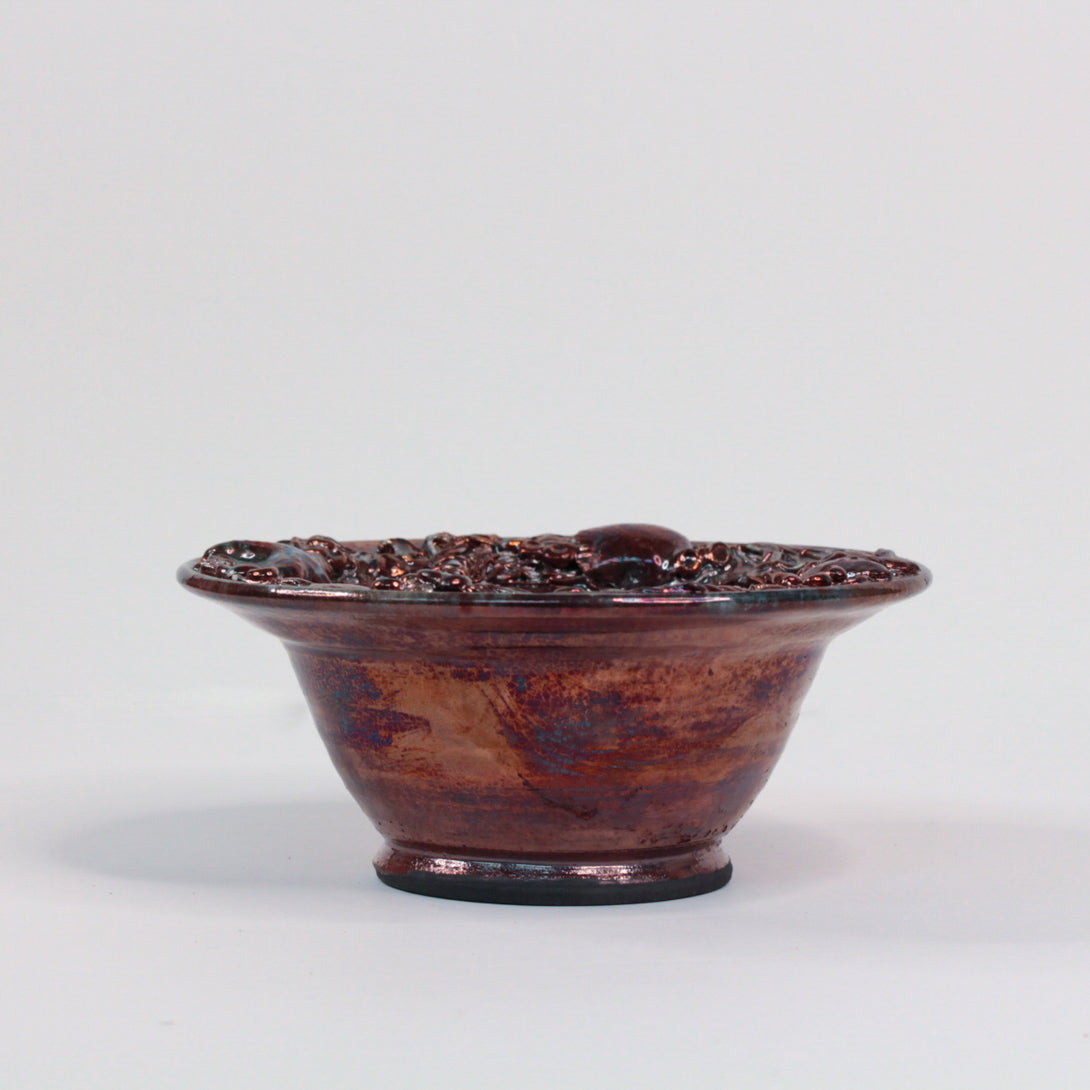 Raku Bowl - 5" - Northeastern Folk Art