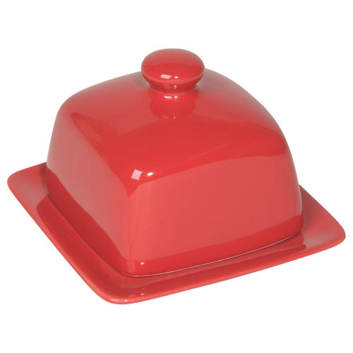 Red Square Butter Dish