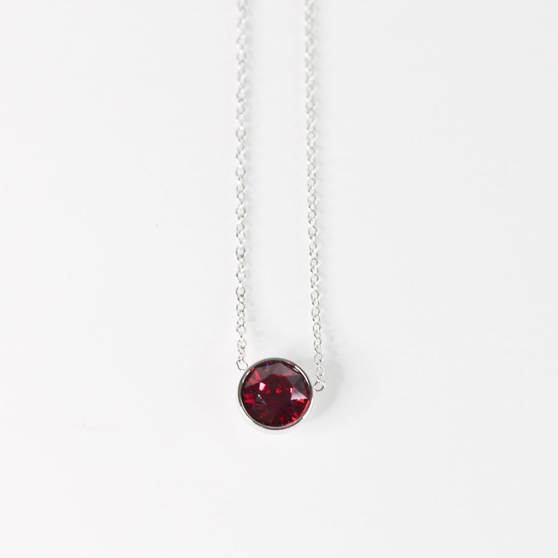Ruby Silver Necklace
