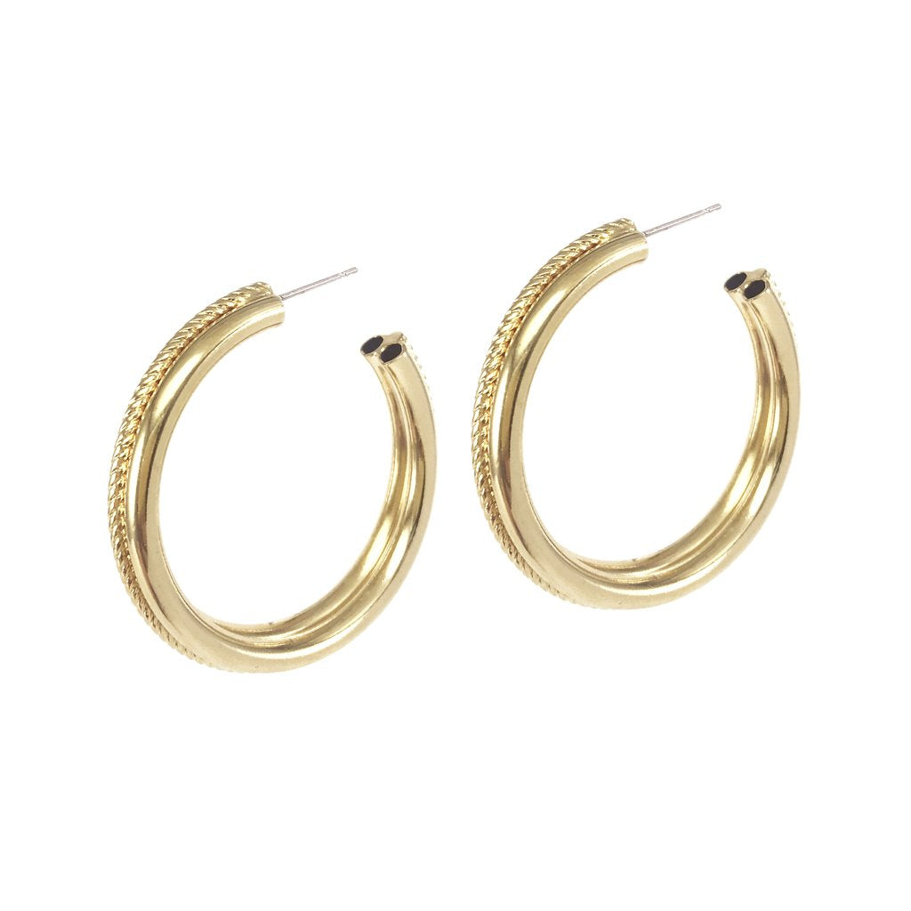 Seaside Gold Hoop Earrings - Biko
