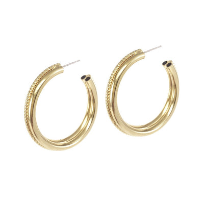 Seaside Gold Hoop Earrings - Biko