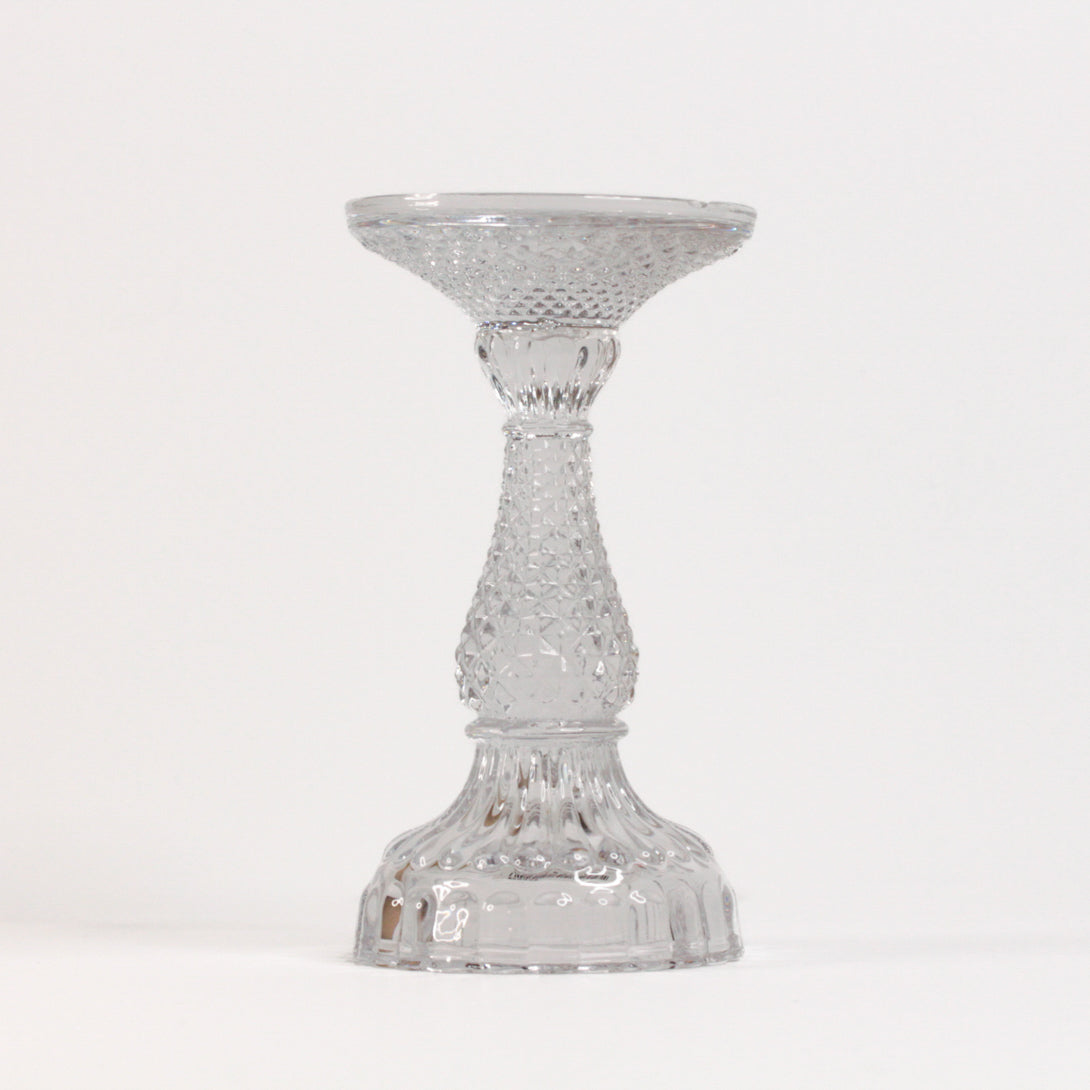 Small Clear Bella Pillar Candle Holder