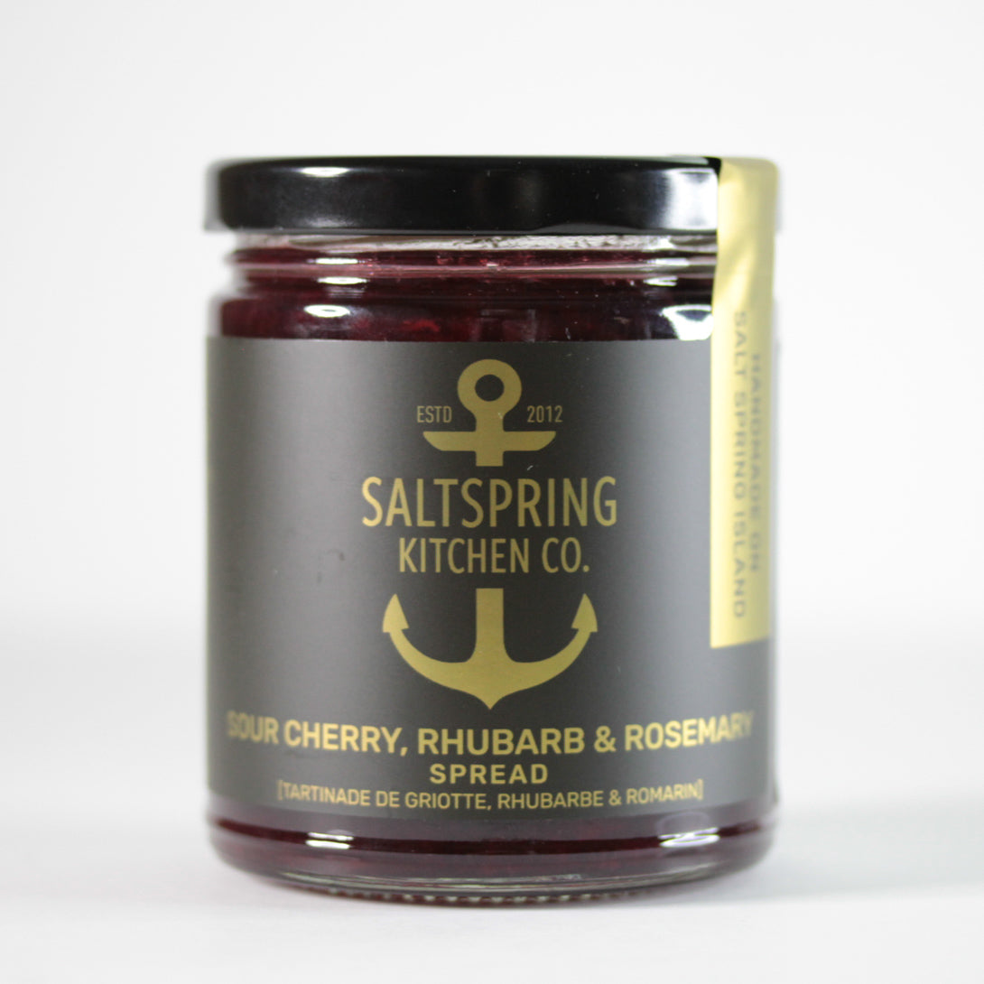 Sour Cherry, Rhubarb and Rosemary Jam - Saltspring Kitchen Co