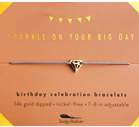 Sparkly Birthday Gold Bracelet