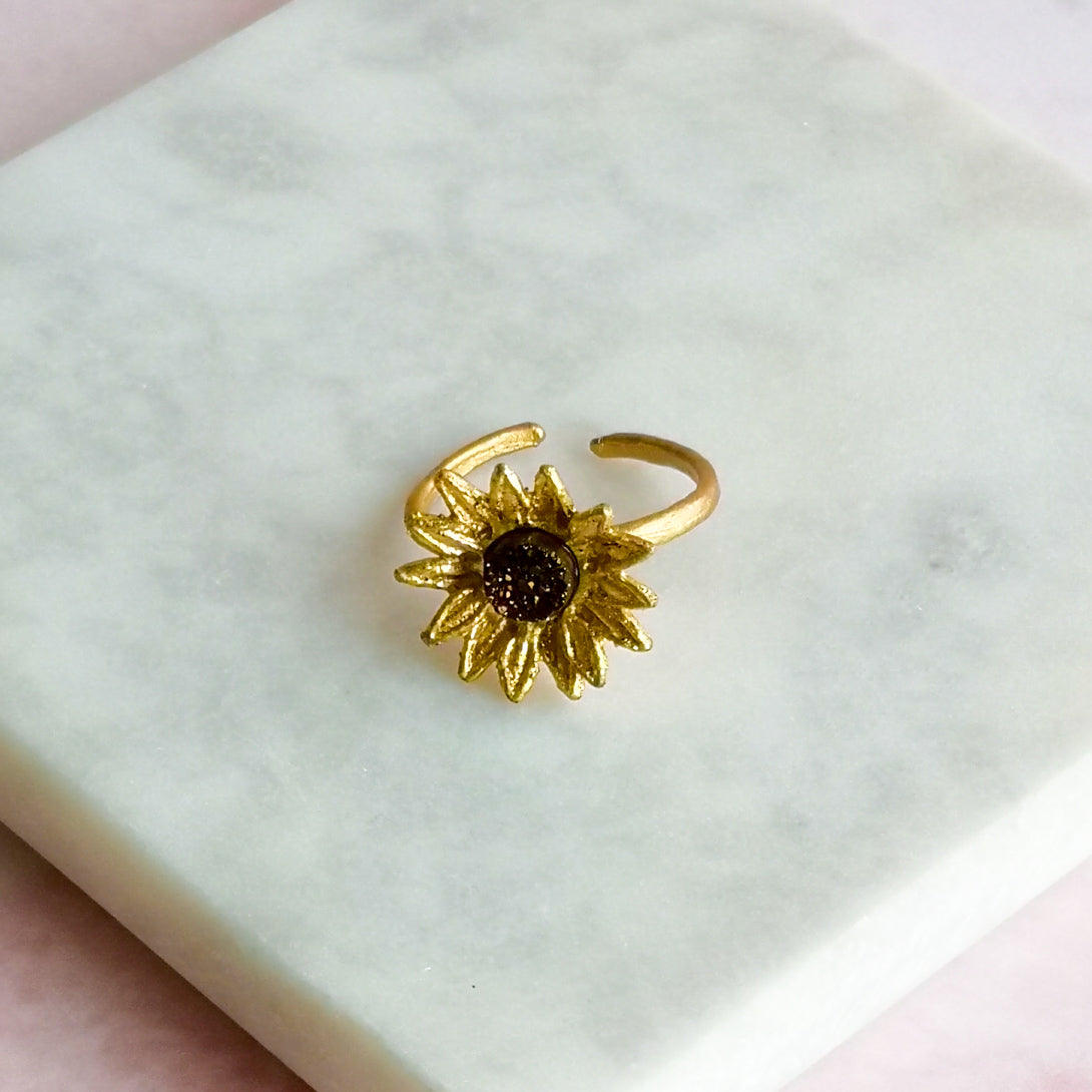 Sunflower Ring - Silver Seasons