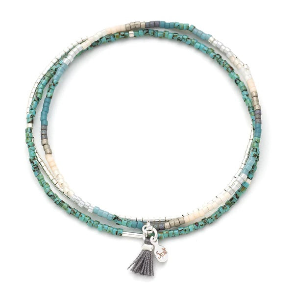 Turquoise Multi-color & Silver Trio Bracelet