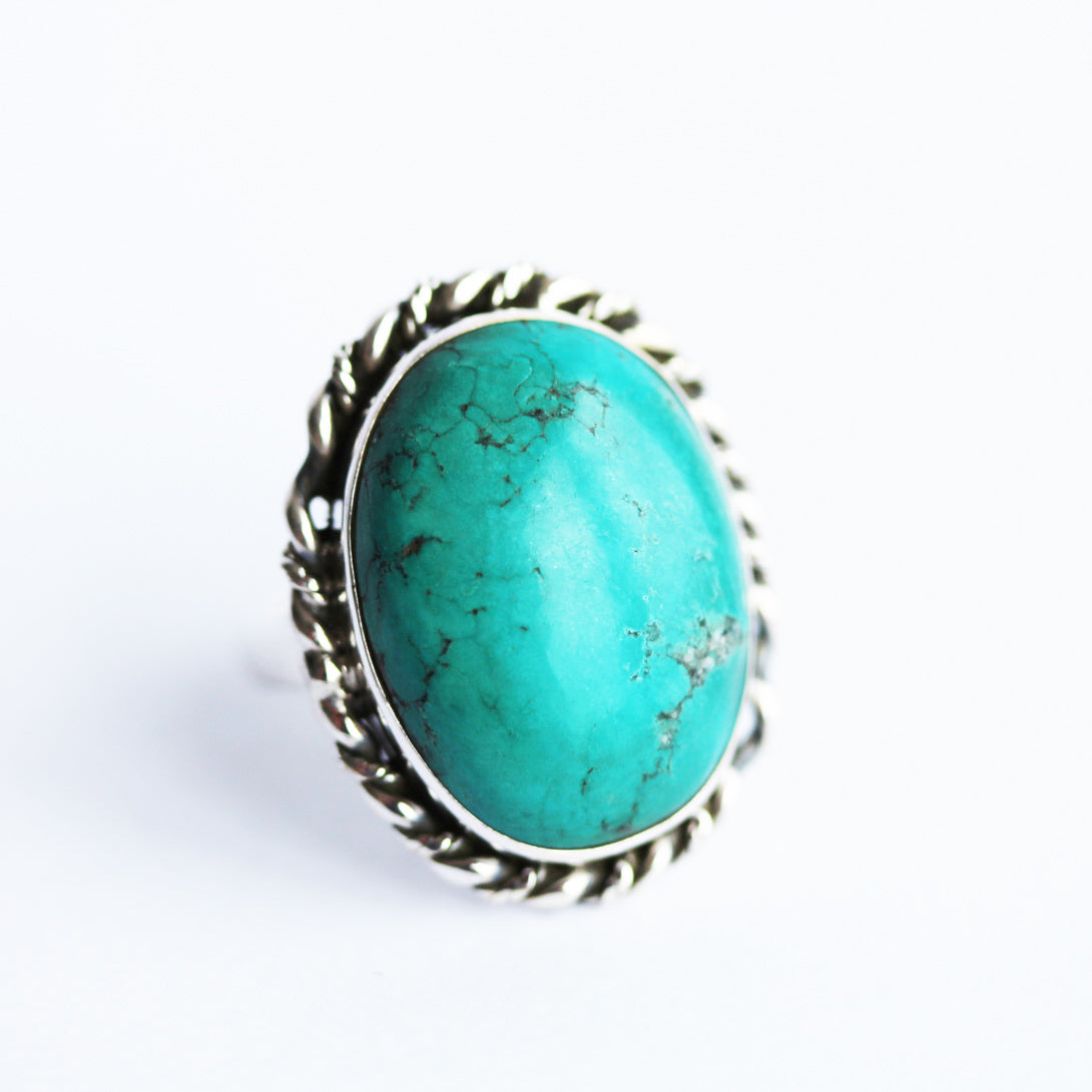 Turquoise Rope Ring