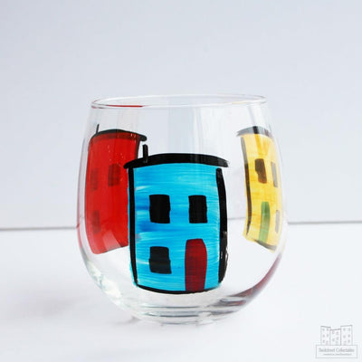 Row House Stemless Wine Glass - Duckstreet Collectables