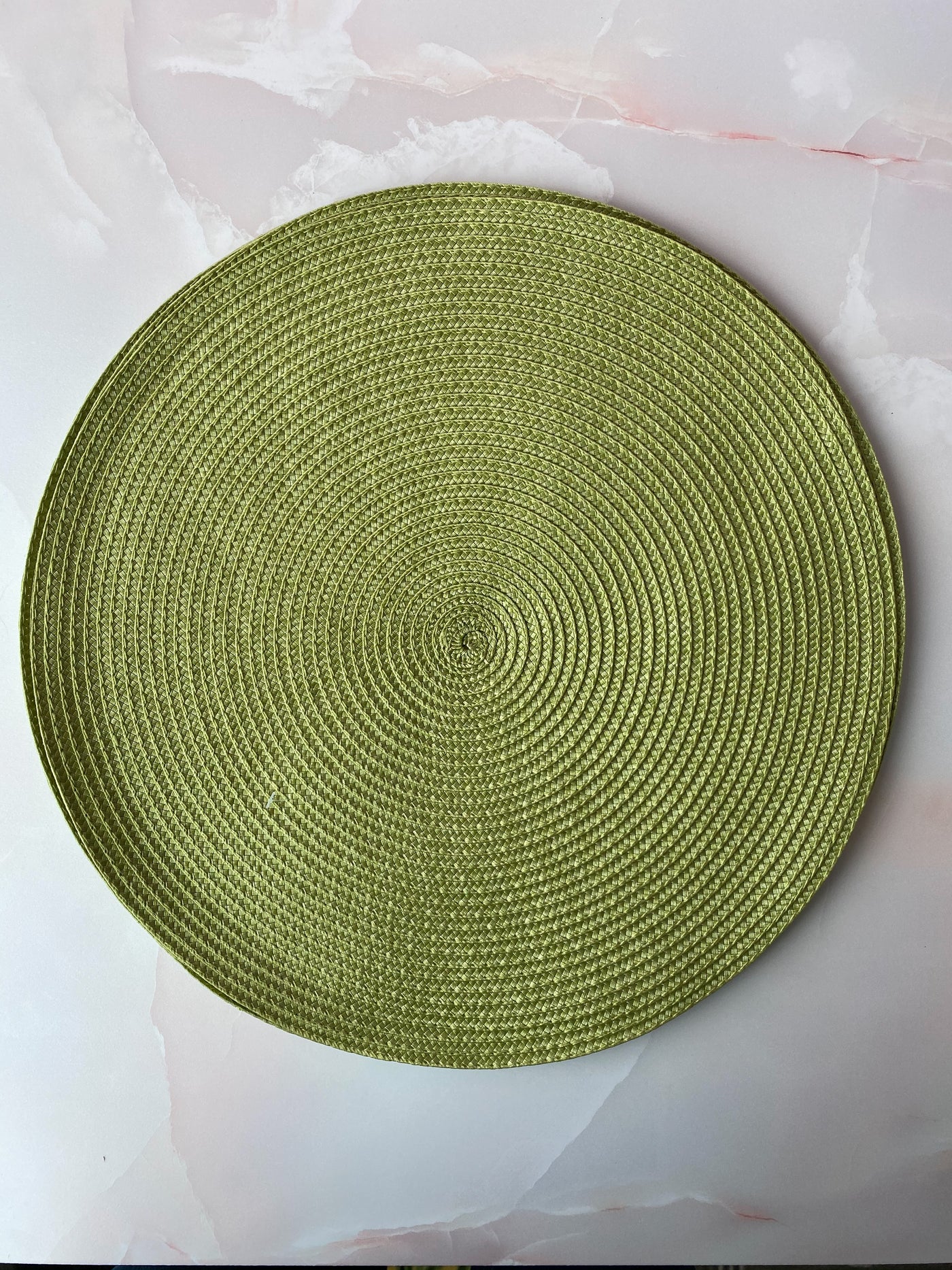 Round Lime Green Placemats - Set of 4