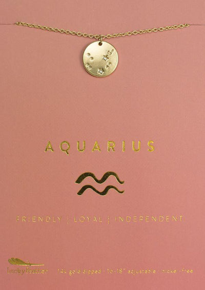 Aquarius Zodiac Necklace